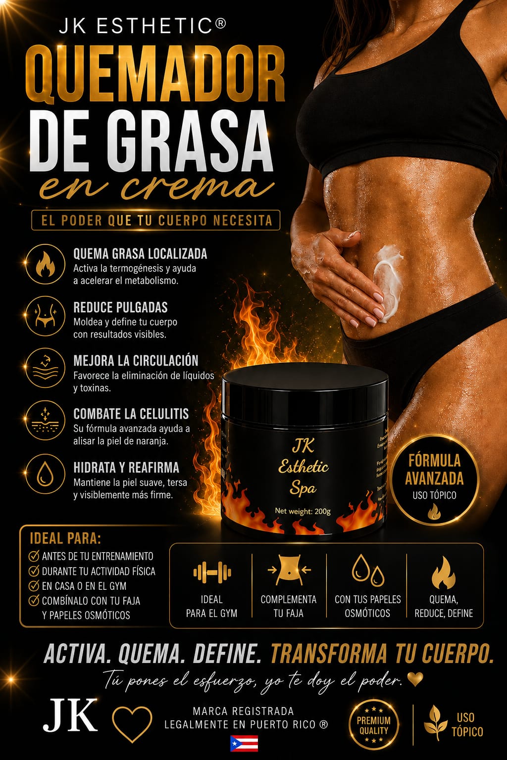 Quemador de Grasa en Crema | 200g JK®