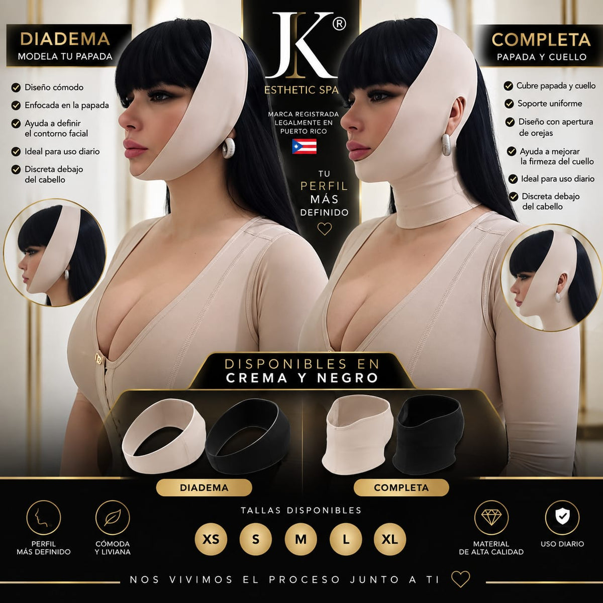 Diadema para Papada Ref-MT-01 | Modela tu Papada JK®